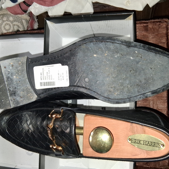 Roberto Cavalli Black Woven Leather Loafers main image 4